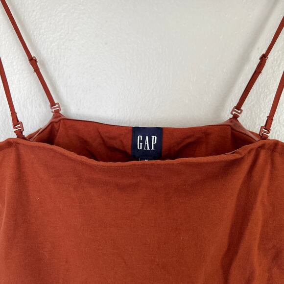 Gap Dress Mixed Media Midi Women's M Petite MP Brown Cotton Minimalist Pockets - Picture 9 of 12